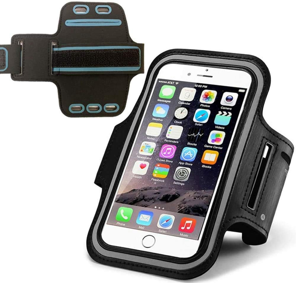 Armband Case Fits iPhone 8 7 6 6S Sweat Resistant Running Pouch Phone Holder for Nuu A3 A6L Adjustable Arm Band with Key Pocket
