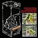 No Mess Acrylic Pet Parrots Birds Feeder with Perch Cage Automatic Food Feeder Cage Toy Parakeet Seed Food Container(L Single Type)thumb 3