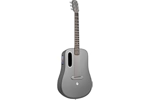 LAVA ME 4 Acoustic Electric Guitars Carbon Fiber Travel Smart Audio Guitar with 3.5 inch TouchScreen, HILAVA 2.0 System, Right-handed, FreeBoost 3.0, Airflow Bag (36INCH Space Gray)