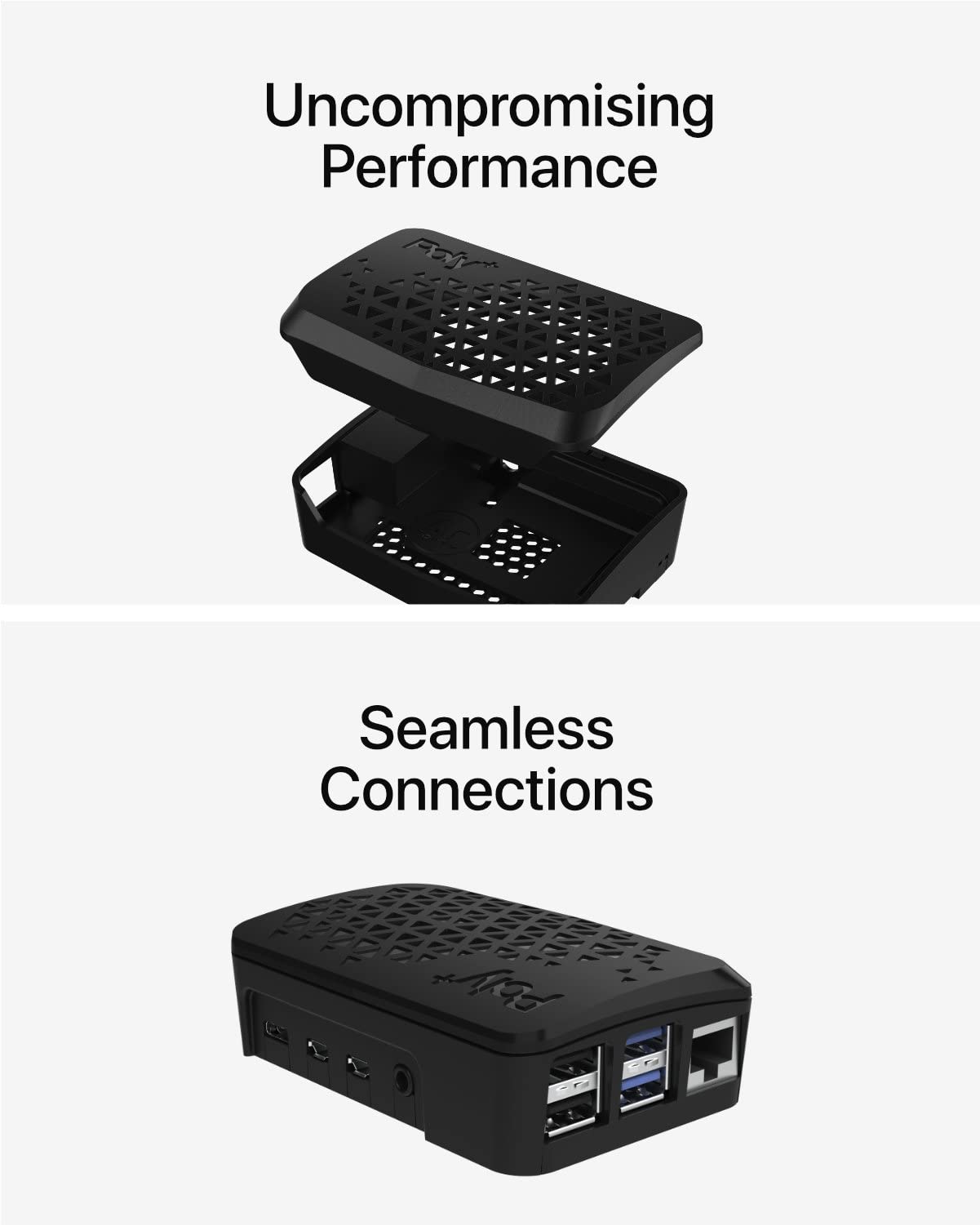 Argon Poly+ Case for Raspberry Pi 4 4GB/2GB/1GB | Heat Sink Included
