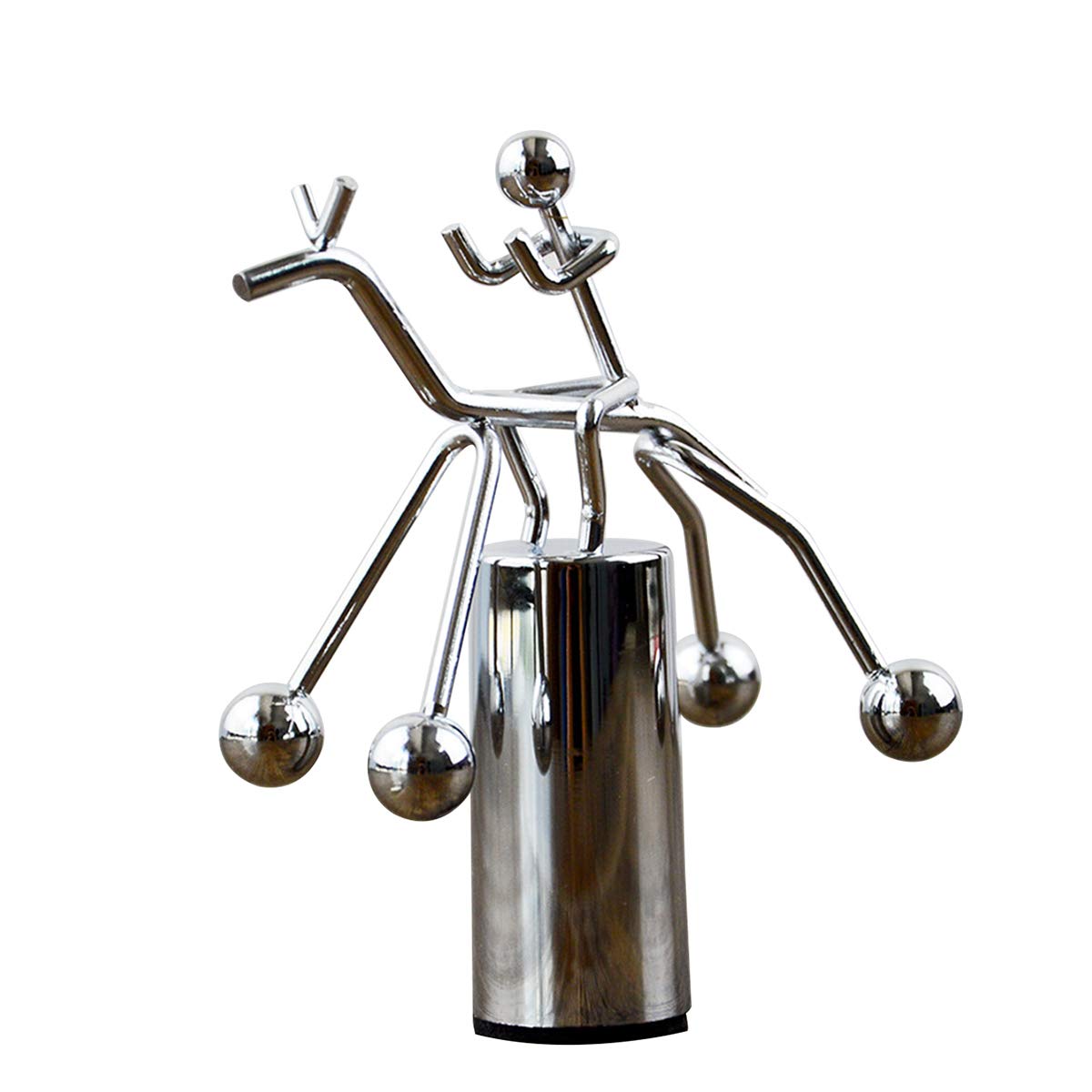 ThinkTop Steel Rider Riding A Horse Kinetic Art Balance Physics Eduecational Science Decompressive Balance Decoration for Home Office Desk