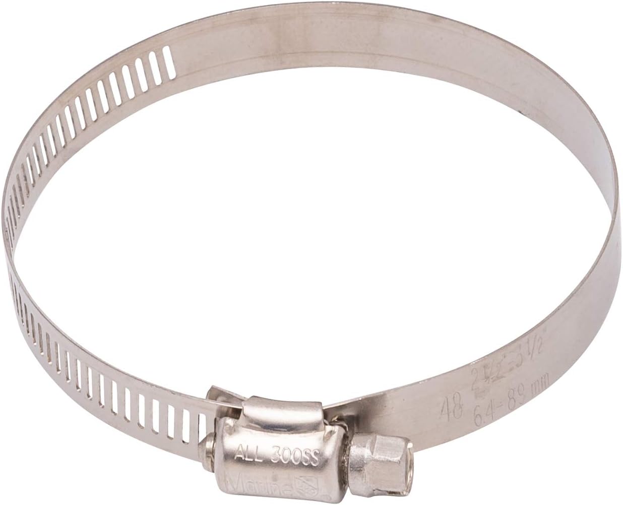15/16" to 21/4" Diameter Stainless Hose Clamp, 9/16" Wide