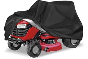 KISEER Outdoors Lawn Mower Cover Waterproof Heavy Duty 210D Polyester Oxford UV Protection Lawn Tractor Cover Fits Decks Up to 54" with Drawstring and Storage Bag
