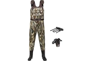 HISEA Neoprene Chest Waders for Men with 200G Boots Duck Hunting Waders with Boot Hanger