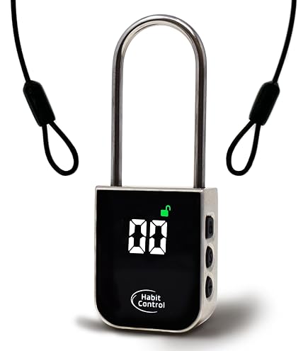 Infinite Time Lock Timer Padlock 999 Hour Metal Timer Lock - USB Rechargeable Time Lock ...