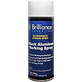 Brilliance Laser Inks 12 Oz Aluminum Laser Marking Spray - Black, Anti Clog Permanent Metal Engraving Aerosol Compatible with Fiber, YAG, Diode, and CO2 Engraver Machine
