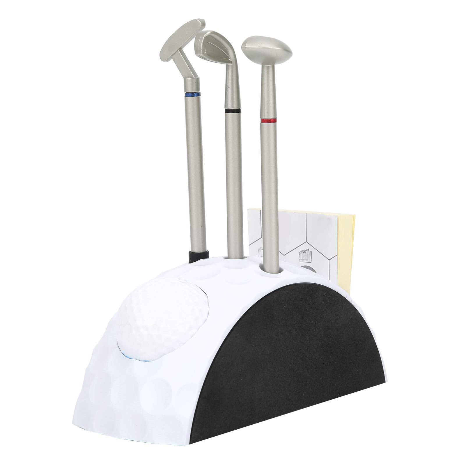 Alvinlite Small Golf Putter Pen Holder Stand Desktop Decoration Golf Pen Set with 3Pcs Pens Souvenir Novelty Gift for Golfer Lover