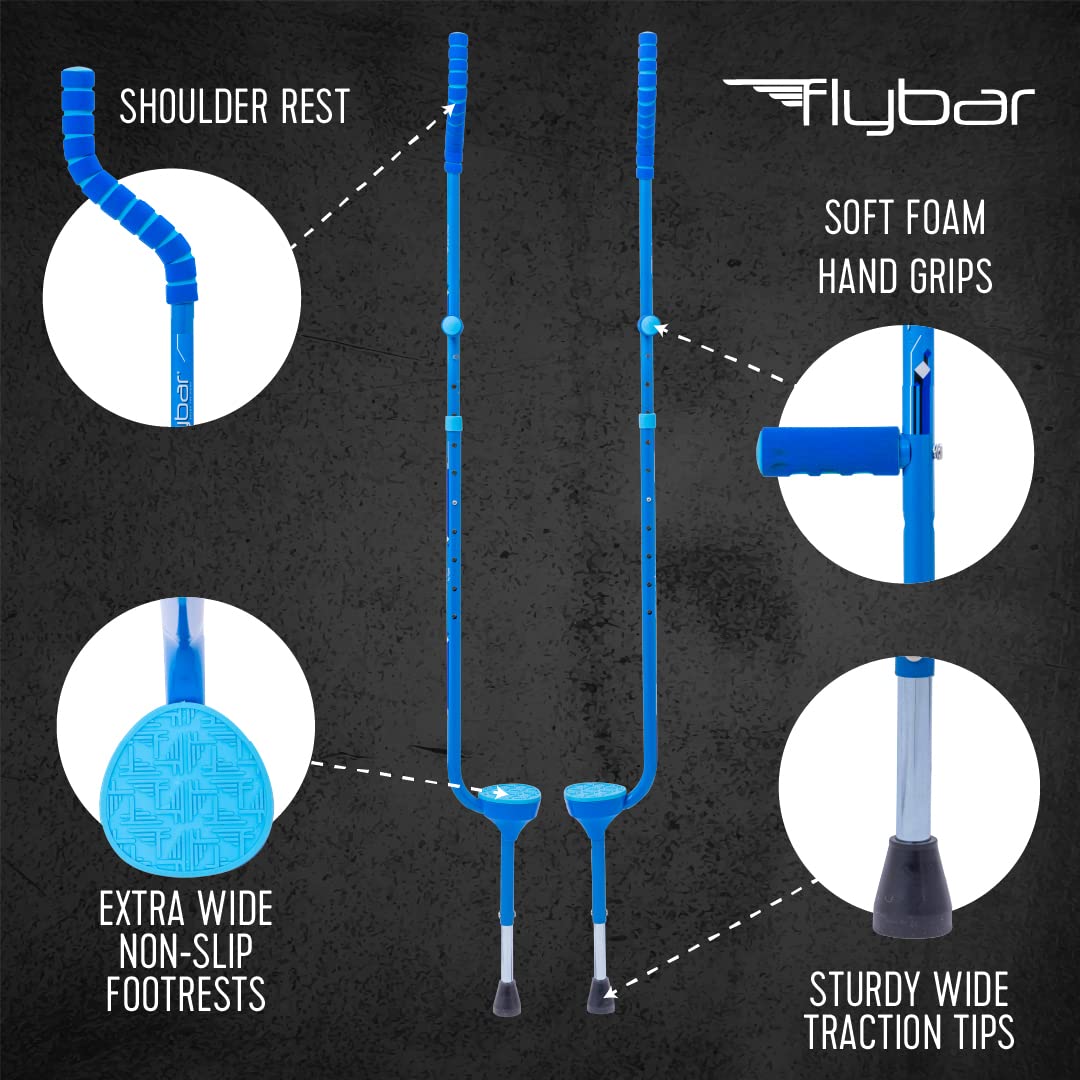 Flybar Master Walking Stilts (Large), Adjustable Height – for Ages 10 & Up, Up to 200 Lbs