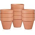 OLEEP Clay Pot - 10 Pack Large Terra Cotta Plant Pot with Drainage Hole, Clay Planters Pot, Terracotta Pot for Indoor Outdoor Plant (5.5 inch)