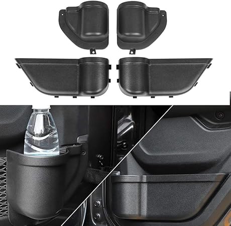Amazon Ztycli カップホルダー ドアハンドルポケット 収納ボックス ジープ ラングラー Jeep Wrangler Jl 18 19 21 車用 ドリンクホルダー 前後4個 トレイ 車 バイク