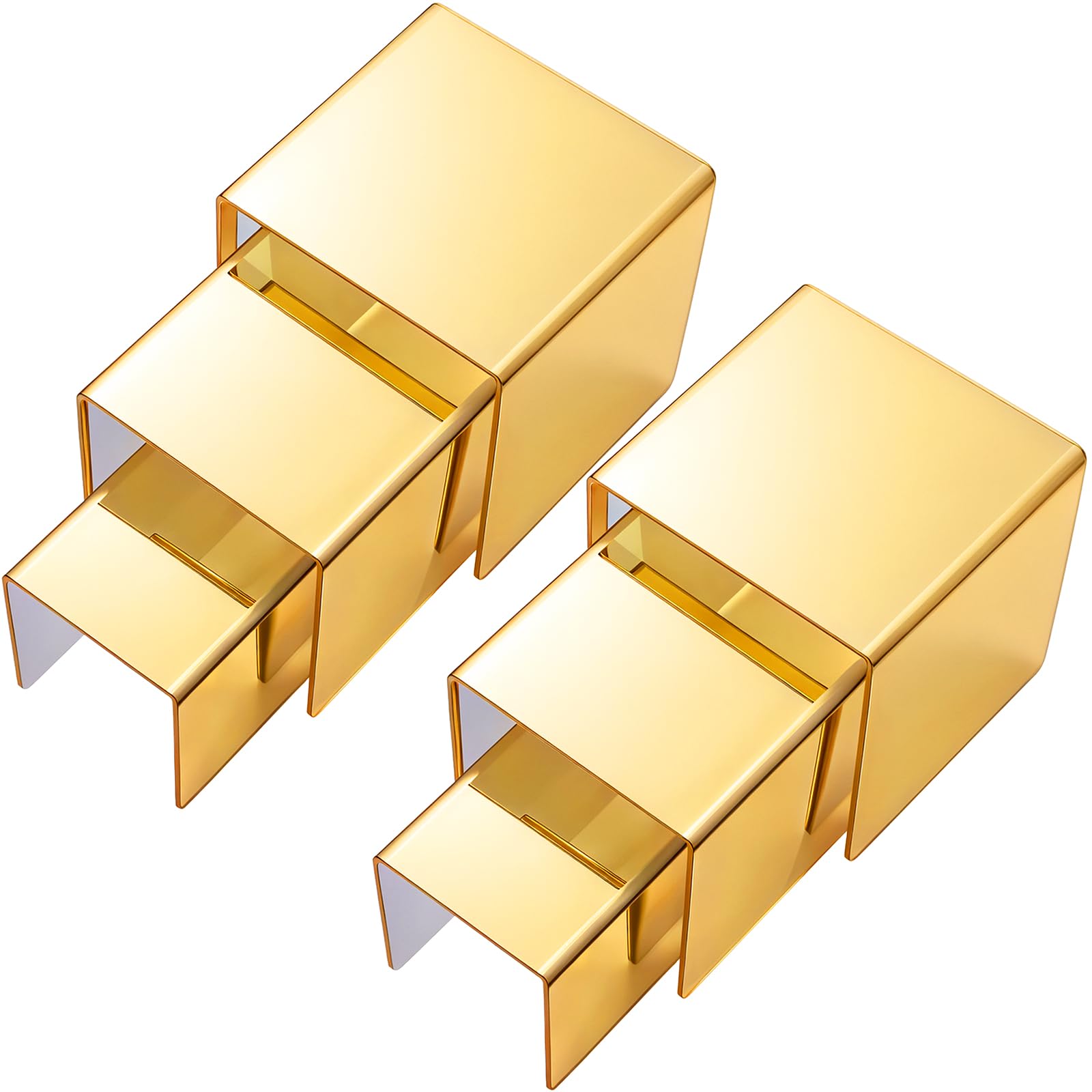 Chuangdi 2 Sets Acrylic Display Risers, Product Stand, Jewelry Display ...