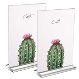 Bluesun 2 Pack -6x8 Picture Frame, Clear Acrylic