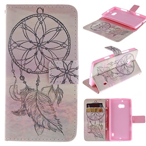 930 Case Nokia 930 Case Nokia 930 Kickstand Case,Bat King White Wind Chimes Pattern Premium Leather Wallet Flip Kicstand Case Cover With Magnetic Closure For Nokia Lumia 930
