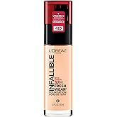 L’Oréal Paris Liquid Foundation, Full Coverage, Lasting Wear, With Vitamin C, Infallible Fresh Wear, Shade: 410 Ivory
