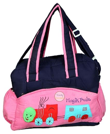 Trendy Dukaan Diaper/Mother Bag for New Born Baby - Multipurpose Polyester Bag with Multiple Compartments