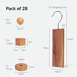 Besto Cedarwood Moth Repellent 28 Pcs Natural Cedar Discs Rings Balls view 2