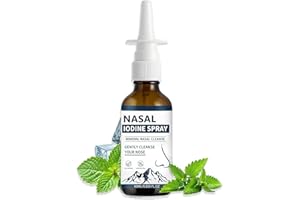 Iodine Nasal Spray - Natural No Drip Clear Nasal Spray for Women Men, Cleansing, Moisturizing, 60ml/2.03fl.Oz (1Pc)