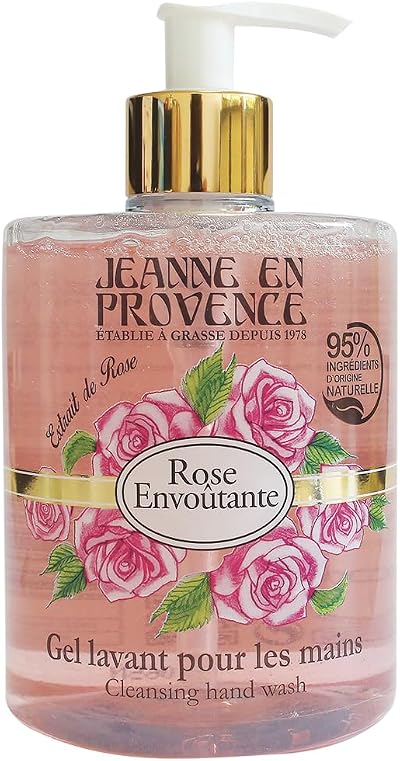 Jeanne En Provence Lavant Mains Gel Baby Pink 500ml Organic Olive Oil Rose