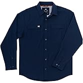 AG-GEAR Men's Long Sleeve Hay Baler Button Down Shirt, Breathable Performance Work Shirt for Farmers and Ranchers with UPF30