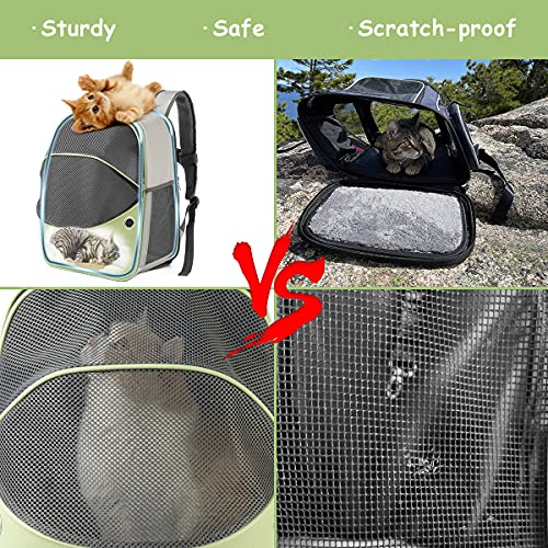 Hanjo Pets Cat Backpack Expandable Pet Carrier Backpack Mesh
