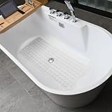 ANSIO Bath Mat Non Slip 100 x 40 cm Anti Mould PVC with Drain Holes view 6