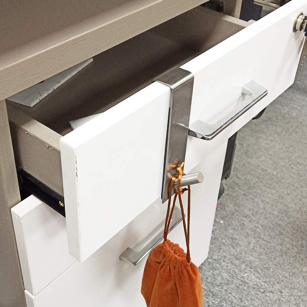 Silber, Mit Schaumstoff KINDPMA 4er Türhaken Edelstahl Kleiderhaken Tür