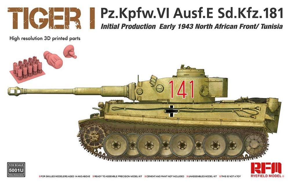 Rye Field Model 1:35 Tiger I initial production early 1943 Military Model Kit