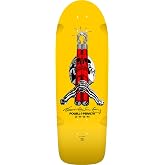 Powell Peralta Bruce Lee Skull &amp; Nunchucks Collab Skateboard Deck, Yellow, 10" x 30"