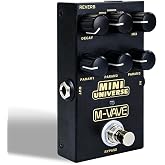 M-VAVE Mini Universe Pro Guitar Reverb Pedal, 9 Digital Effects, True Bypass, Dual Power, Compact Metal Housing for Electric Guitar &amp; Bass