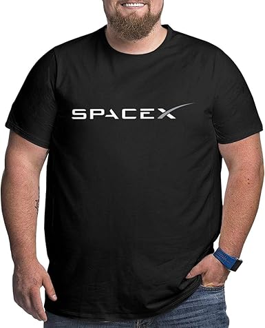 Amazon Com Cgwig Particular Spacex Men S Big And Tall Air Short Sleeve T Shirt With Round Neck Black Clothing