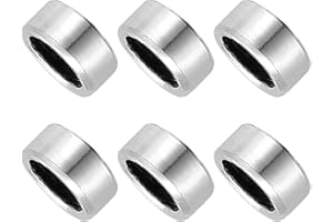 PATIKIL 6 Pcs Stainless Steel Spacers, 9mm ID x 12mm OD x 5mm Height 304 Stainless Steel Bushing Screw Standoff Unthreaded Ro