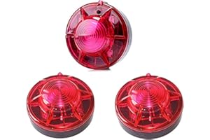 AHOUFHER 3 Pack LED Road Flares Roadside Flashing Emergency Lights Beacon luminous with Magnetic Base for Vehicle and Outdoor Sports.(Red)