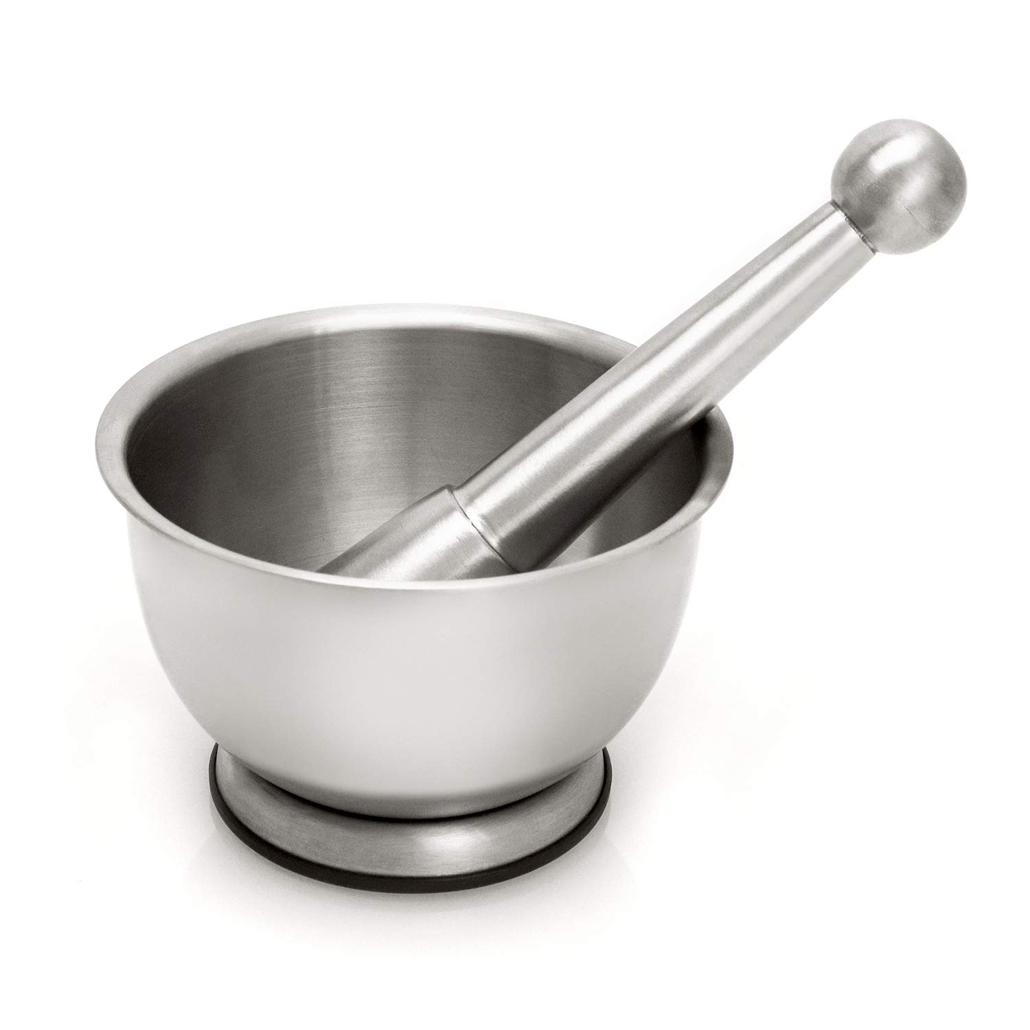 QWORK Mortar and Pestle, 304 Stainless Steel with Non-Slip Base, Dishwasher Safe: Industrial & Scientific