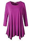 LARACE Plus Size Tops for Women 3/4 Sleeve Shirts