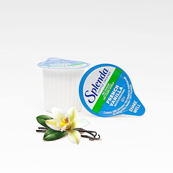 SPLENDA SINGLE SERVE COFFEE CREAMER CUPS, SUGAR FREE FRENCH VANILLA, 48 COUNT