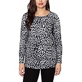 Mario Serrani Women's Crew Neck Long Sleeve Tunic Top