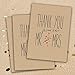 Canopy Street Mr. and Mrs. Thank You Notecards, Blank Inside with Kraft Envelopes, Set of 36
