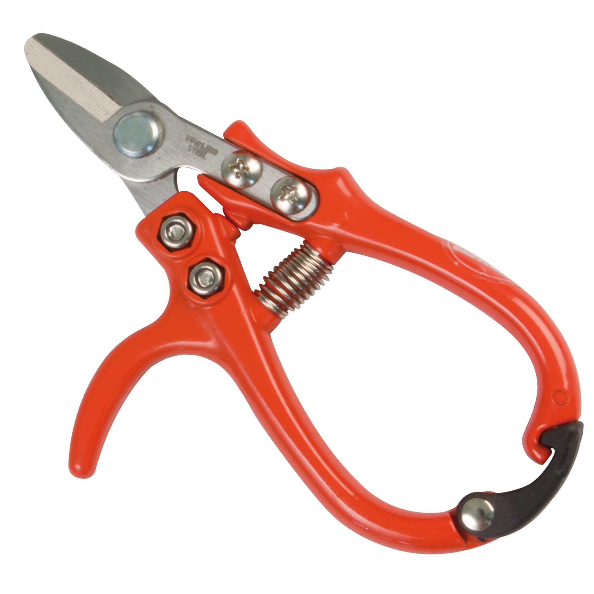 Amig - One Hand Picking Pliers | Special Citrus | Straight Steel Blade | 160 mm | Ergonomic Aluminium Handle | Curved Tip for Picking Fruit Without Damaging