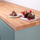 domli Solid Beech Kitchen Worktop 2000x620x40mm Premium Timber Countertop view 5