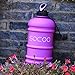SOCOO 2.2 Litre Half Gallon Water Bottle Leakproof BPA FREE workout water bottle large Sport Jug with handle and Carrying Loop for fitness Gym 75 ounce wide mouth portable water jug (Dark Purple)