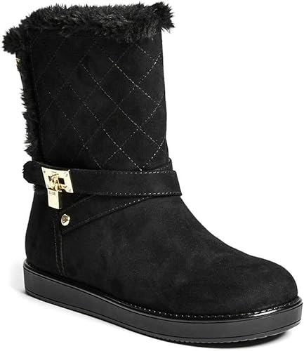 guess black fur boots