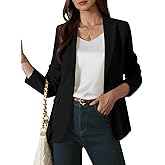 Kelyaa Womens One Button Blazer Casual Open Front Long Sleeve Suit Jackets Business Work Office Blazers