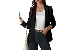 Kelyaa Womens One Button Blazer Casual Open Front Long Sleeve Suit Jackets Business Work Office Blazers