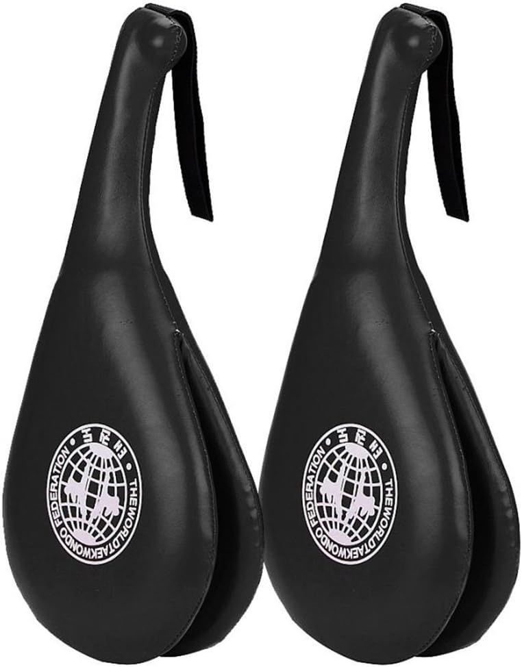 Luniquz 2x Taekwondo Kicking Pad Karate MMA Training Target Paddle Kungfu Hand Strike (Black), 1 Pair - Image 3