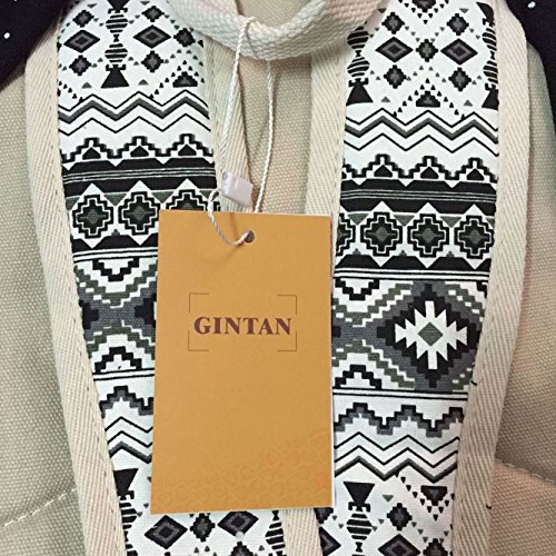 Gintan Exotic Style Canvas Polka-Dot Print Casual Daypack College Student Satchels, Sky Blue