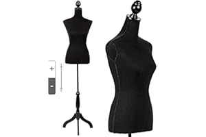 Mannequin Torso Mannequin Stand Dress Form 60-67 Height Adjustable Maniquins Body Female, Displays Women for Sewing Wooden Tr
