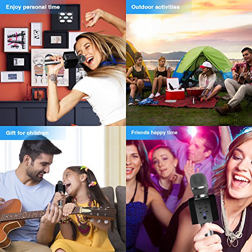 TOSING 008 Wireless Bluetooth Karaoke Microphone，Louder Volume 10W