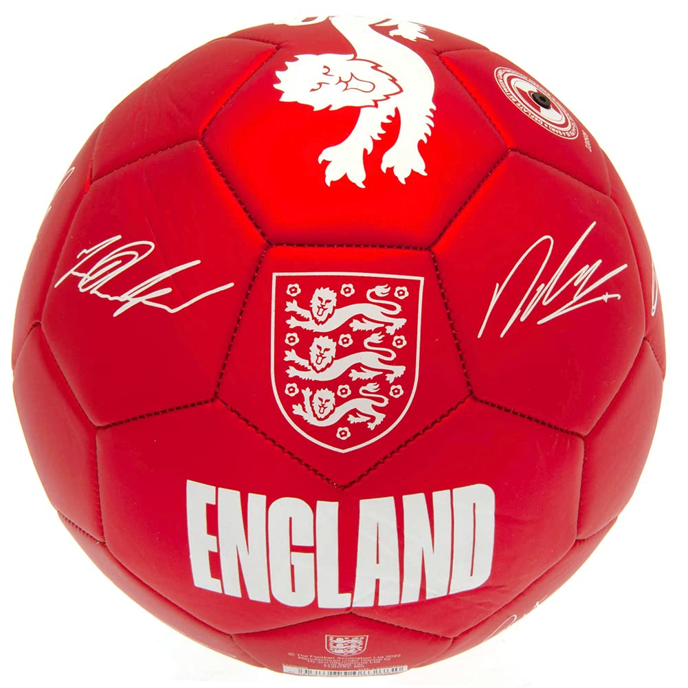 England Phantom Signature Team Merchandise Football Ball Red/White Size 5