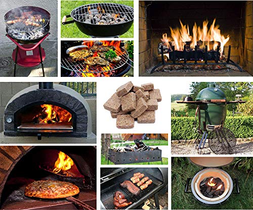 Veksun Fire Starter 160 Squares Charcoal Starter for BBQ Grill,Campfire,Fireplace, All Natural Easy Quick Lighting Long Burn Duraflame Waterproof Firelighters