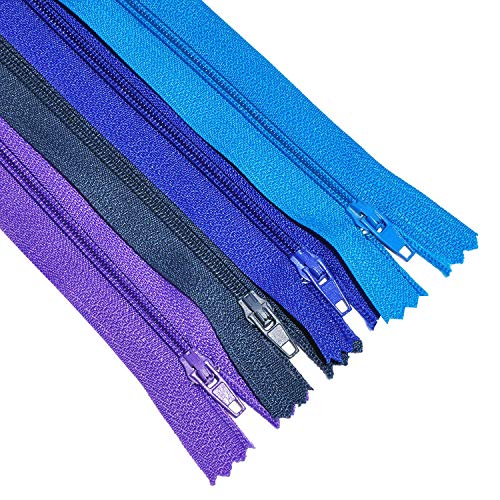 Nylon Zippers for Sewing, 10 Inch 100 PCs Bulk Zipper Supplies in 20